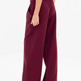 Eden Elasticated Trousers - Burgundy