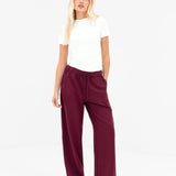 Eden Elasticated Trousers - Burgundy