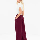 Eden Elasticated Trousers - Burgundy