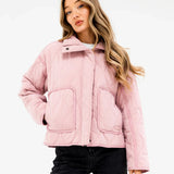 Ariana Quilted Jacket - Soft Pink