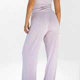 Aria Pointelle Trousers - Pastel Purple