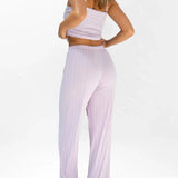 Aria Pointelle Trousers - Pastel Purple