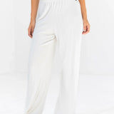 Aria Pointelle Trousers - Soft White