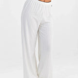 Aria Pointelle Trousers - Soft White