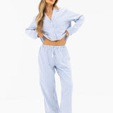 Suki Stripe Shirt - Blue Stripe