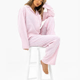 Suki Stripe Shirt - Pink Stripe