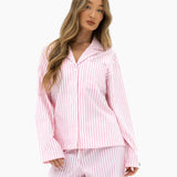 Suki Stripe Shirt - Pink Stripe