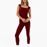 Ines Active Top - Maroon Red