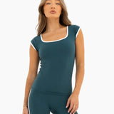 Ines Active Top - Teal Green