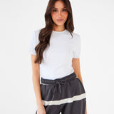 Tilly Striped Trousers - Charcoal