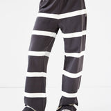 Tilly Striped Trousers - Charcoal