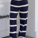 Tilly Striped Trousers - True Navy