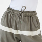Tilly Striped Trousers - Safari Green