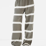 Tilly Striped Trousers - Safari Green