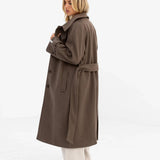 Madalyn Longline Coat - Brown