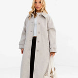 Madalyn Longline Coat - Light Grey