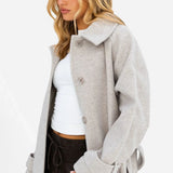 Madalyn Longline Coat - Light Grey