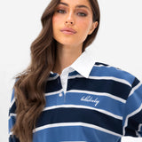 Skye Stripe Rugby Shirt - Blue Mix