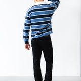 Stanley Stripe Rugby Shirt - Blue Mix