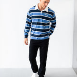 Stanley Stripe Rugby Shirt - Blue Mix