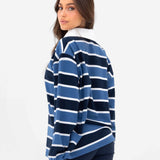 Skye Stripe Rugby Shirt - Blue Mix