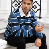 Stanley Stripe Rugby Shirt - Blue Mix