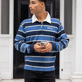 Stanley Stripe Rugby Shirt - Blue Mix