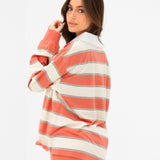 Skye Stripe Rugby Shirt - Orange Mix