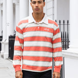 Stanley Stripe Rugby Shirt - Orange Mix
