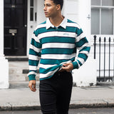 Stanley Stripe Rugby Shirt - Green Mix