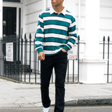Stanley Stripe Rugby Shirt - Green Mix