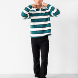 Stanley Stripe Rugby Shirt - Green Mix