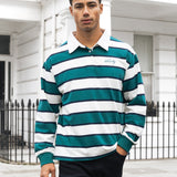Stanley Stripe Rugby Shirt - Green Mix