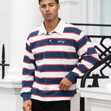 Stanley Stripe Rugby Shirt - Red Mix