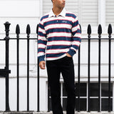 Stanley Stripe Rugby Shirt - Red Mix