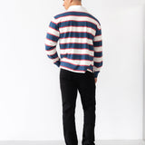 Stanley Stripe Rugby Shirt - Red Mix
