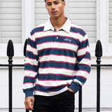 Stanley Stripe Rugby Shirt - Red Mix