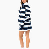 Skye Stripe Rugby Shirt - Navy Mix