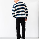 Stanley Stripe Rugby Shirt - Navy Mix