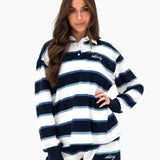 Skye Stripe Rugby Shirt - Navy Mix