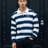 Stanley Stripe Rugby Shirt - Navy Mix