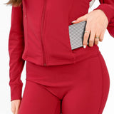 SculptForm Full Zip Jacket - Cherry Red