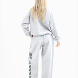 Alexis Wide Leg Sweatpants - Marl Grey