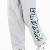 Alexis Wide Leg Sweatpants - Marl Grey