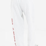 Alexis Wide Leg Sweatpants - Marl White