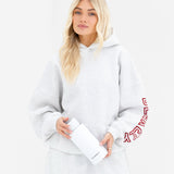Alexis Wide Leg Sweatpants - Marl White