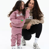 Mini Varsity Hoodie - Dusty Pink