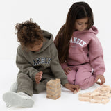 Mini Varsity Hoodie - Dusty Pink