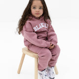 Mini Varsity Hoodie - Dusty Pink