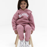 Mini Varsity Hoodie - Dusty Pink